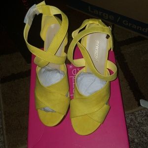 Yellow Sandals Never Worn